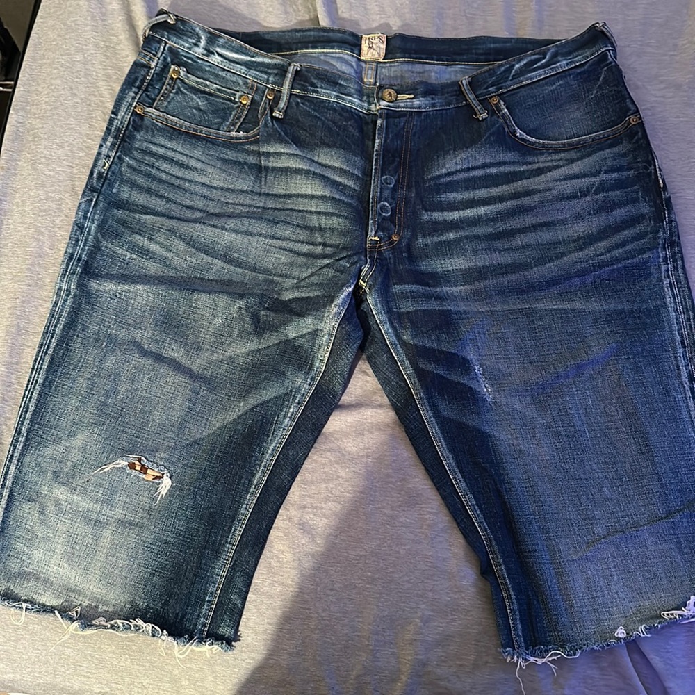 Prps Men jean shorts blue denim size 42